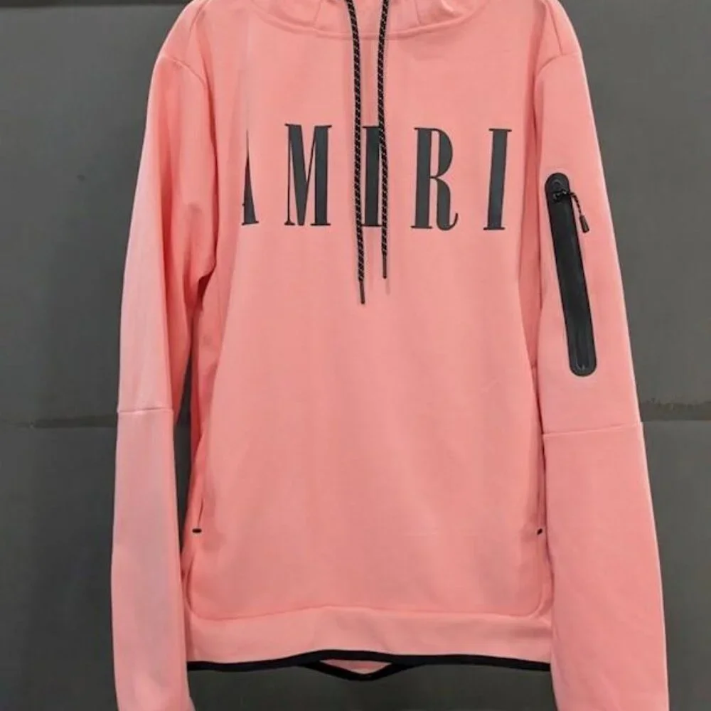 2pc Amiri Logo Womens Sz S Peachy Pink Sweats Outfit Hoodie & Pants